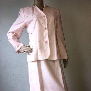 Vintage Suits U Pink Skirt Suit Great Cond Size 8